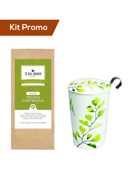 Box tisana con malva con infusiera Ginko verde