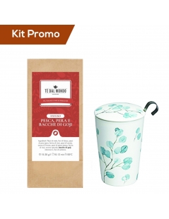 Box Infuso di frutta pesca, pera e bacche di Goji con infusiera