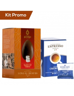 Uova di cioccolato al latte con granella di torrone + cialde di caffè