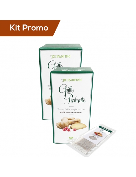 Box 2 astucci Tisana "Grillo Parlante" caffè verde e zenzero