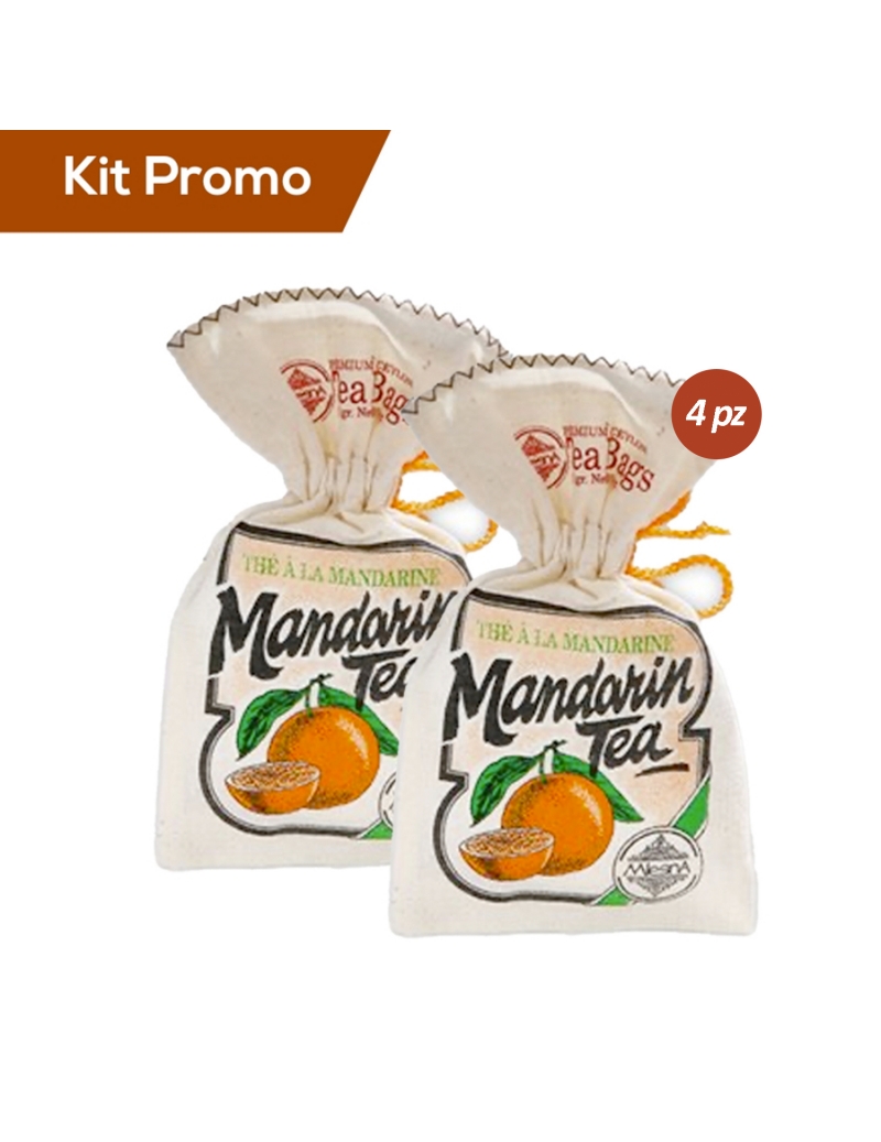 Box 4 sacchetti Tè nero al gusto di mandarino