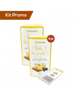 Box 4 astucci Infuso "Isola dei pirati" con cacao, cannella e zenzero