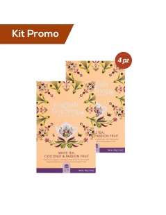 Box 4 astucci English Tea Shop Tè Bianco e Frutto Della Passione  Bio