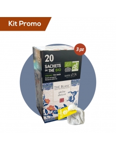 Box 3 astucci Terre d'Oc - Tè Bianco alla pesca e albicocca bio