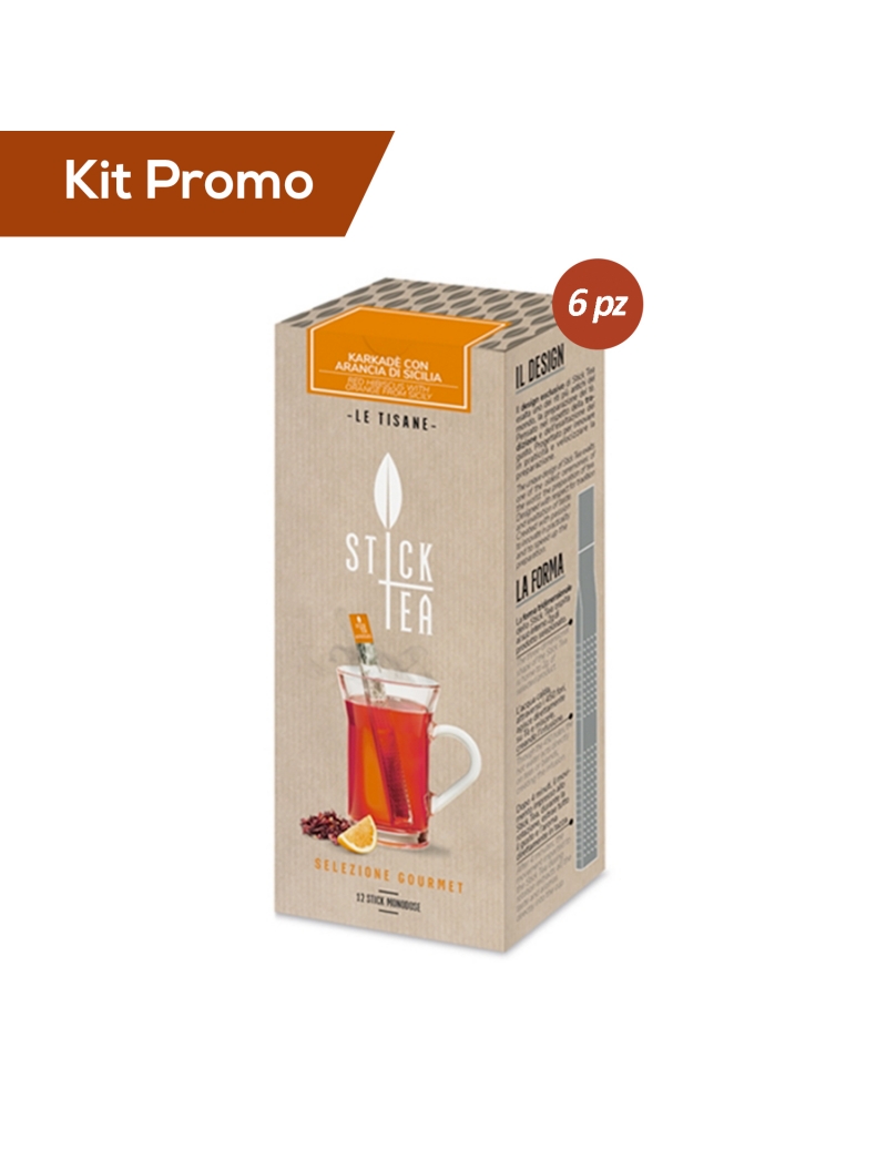Box 6 astucci StickTea Karkadè & Arancia