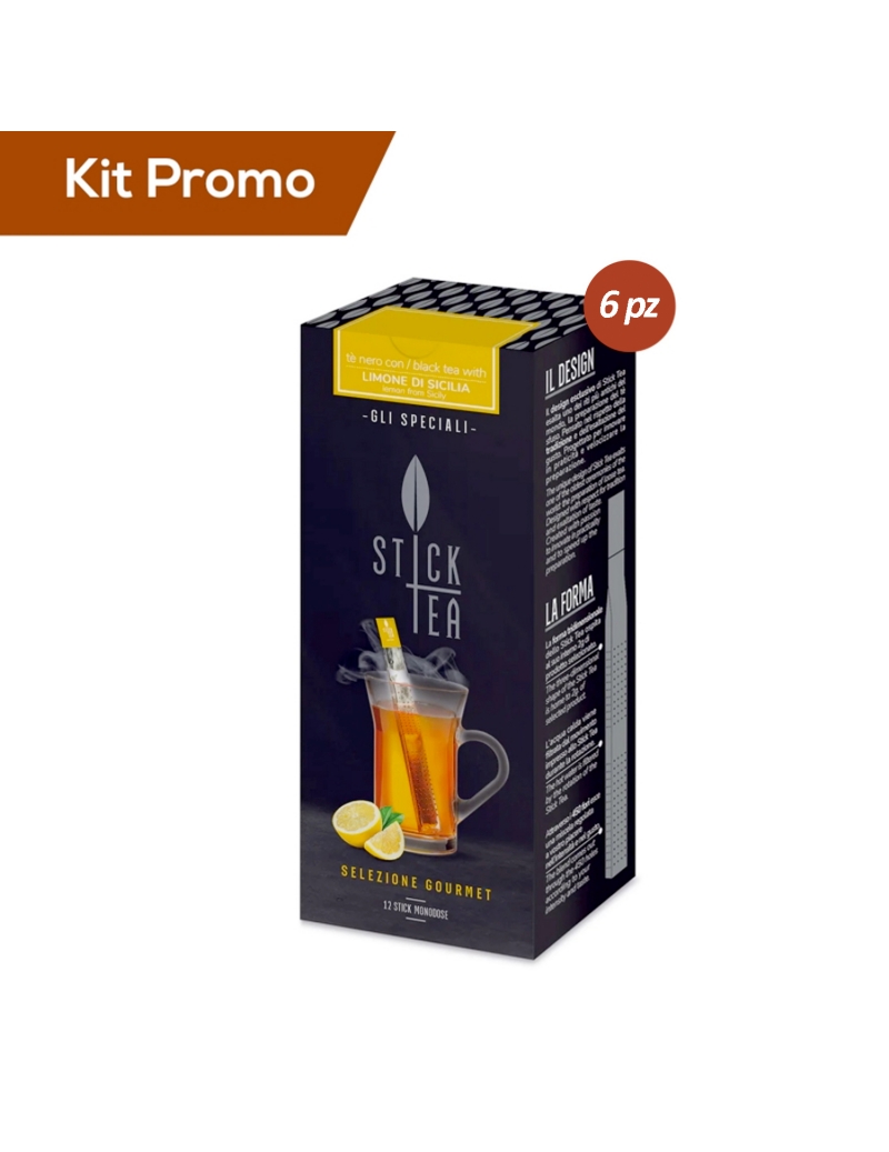 Box 6 astucci Stick Tea Tè Nero al Limone di Sicilia