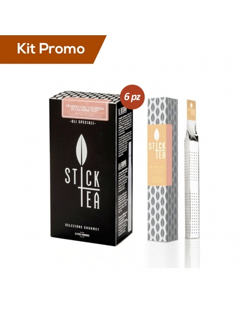Box 6 astucci Stick Tea Tè Nero alla Liquirizia