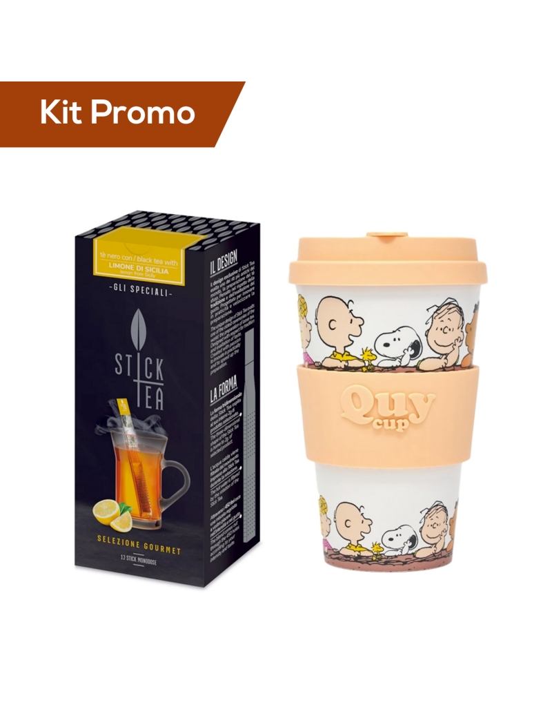 Kit Stick Tea Tè nero al limone con Quy Cup Snoopy 400 ml