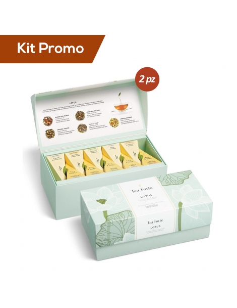 Box 2 astucci Tea Forte, collezione Lotus 40 filtri