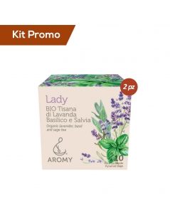 Box 2 astucci Tisana Biologica Di Lavanda, Basilico E Salvia