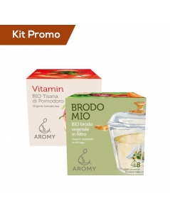 Box 2 astucci brodo vegetale con tisana di pomodoro