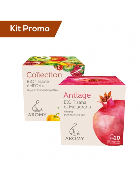 Box 2 astucci mix tisane dell'orto con tisana di melagrana