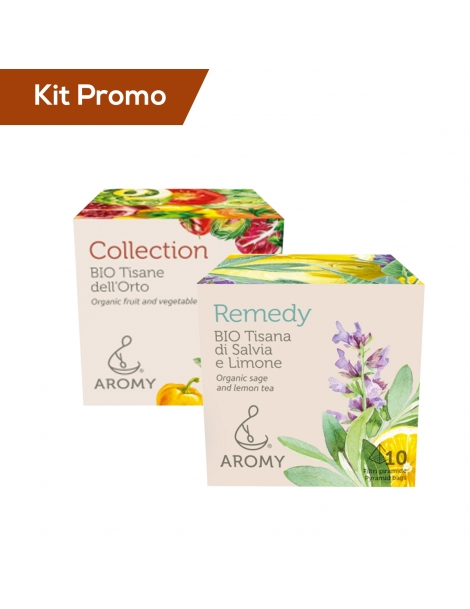 Box 2 astucci mix tisane dell'orto con tisana di salvia e limone
