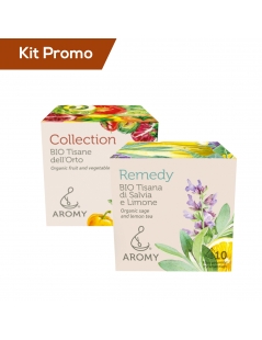 Box 2 astucci mix tisane dell'orto con tisana di salvia e limone