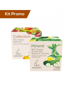 Box 2 astucci mix tisane dell'orto con tisana cetriolo, menta e limone
