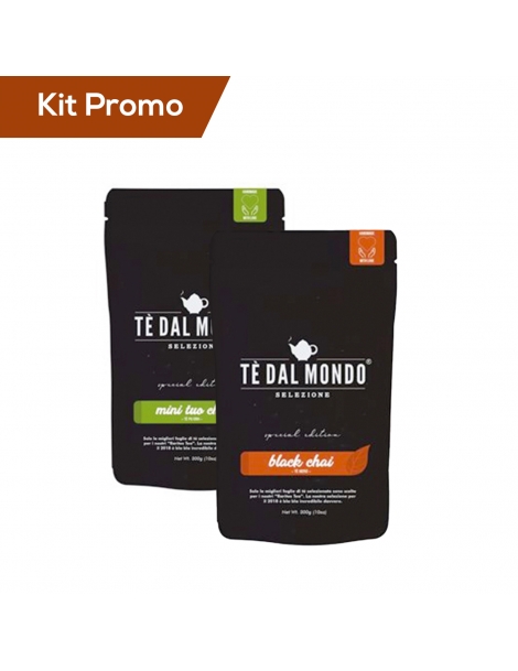 Kit 2 doypack Tè Pu Erh Mini Tuo Cha e Tè nero Chai