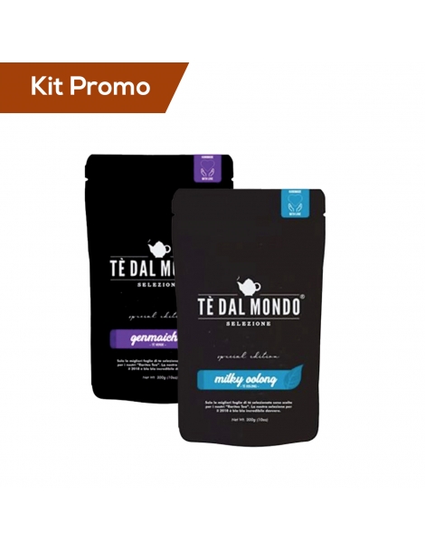 Kit 2 doypack Tè verde Genmaicha e Tè milky Oolong