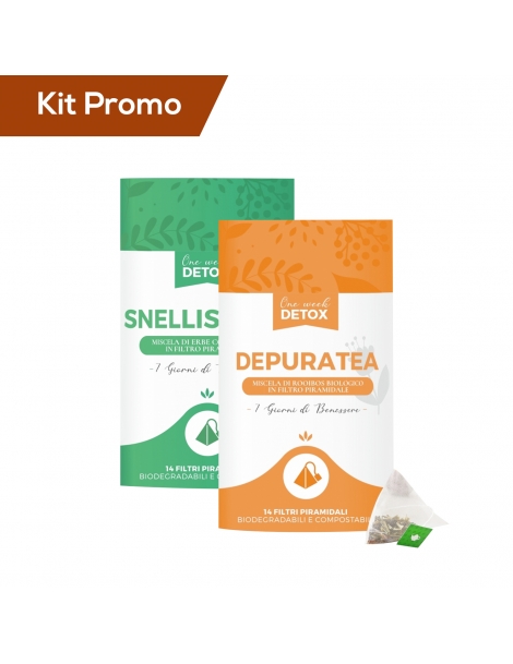 Box 2 Paper Tube tisana detox snellente e depurativa in filtri piramidali
