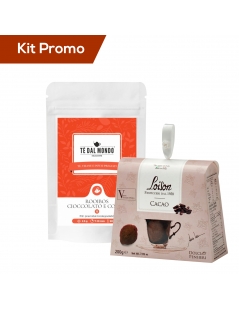 Box biscotti al cacao Loison con tè rooibos cioccolato e cocco