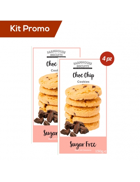 Box 4 astucci Biscotti Inglesi Senza Zucchero Con Scaglie Di Cioccolato
