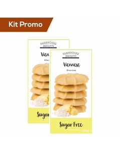 Box 2 astucci biscotti inglesi Viennese senza zucchero