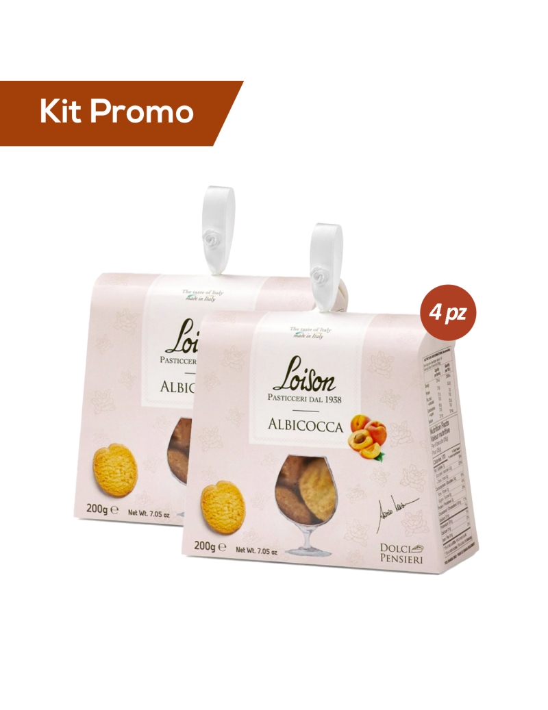 Box 4 astucci Biscotti da tè Loison Albicocca