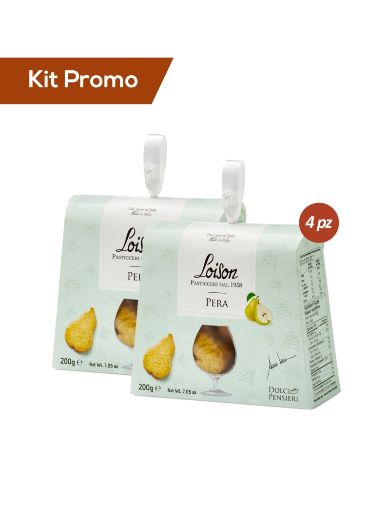 Box 4 astucci Biscotti da tè gusto pera Loison