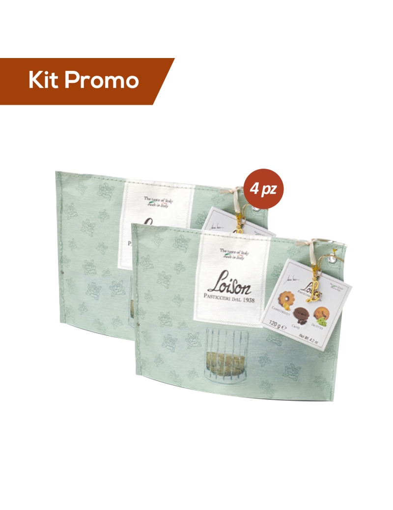 Box 4 pochette biscotti monoporzione canestrelli, caffè, zaletto
