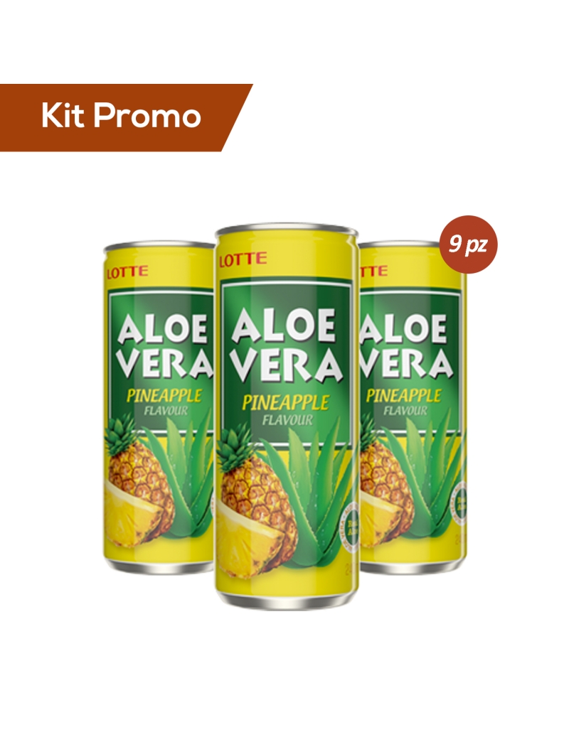 Box 9 lattine Aloe Vera Lotte Gusto Ananas