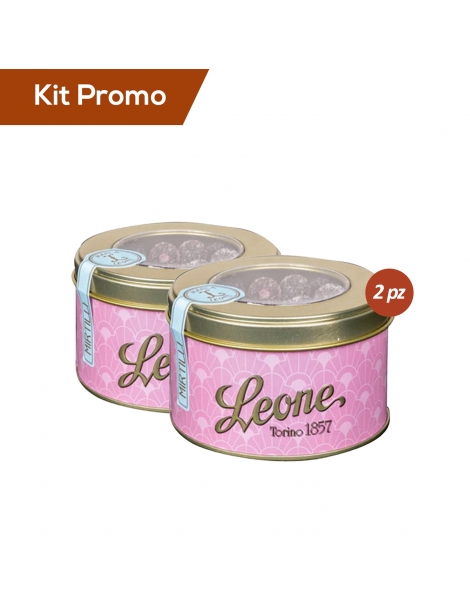 Box 2 lattine di caramelle morbide Leone ai mirtilli