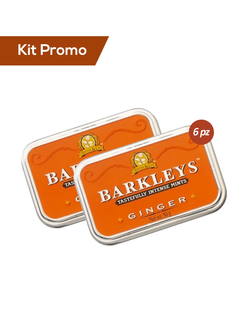 Box 6 lattine di mentine allo zenzero Barkleys