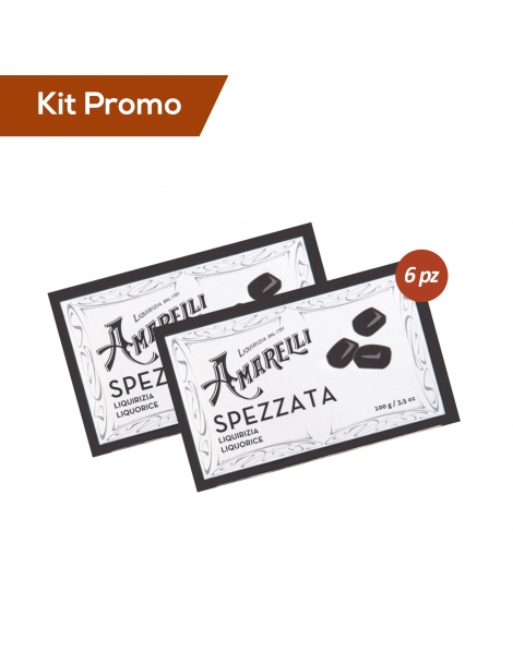Box 6 scatoline di Liquirizia Amarelli nera spezzata pura