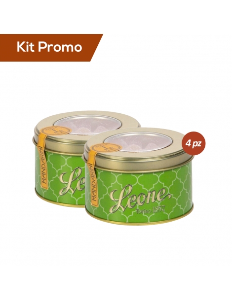 Box 4 lattine di caramelle morbide gusto mandarino