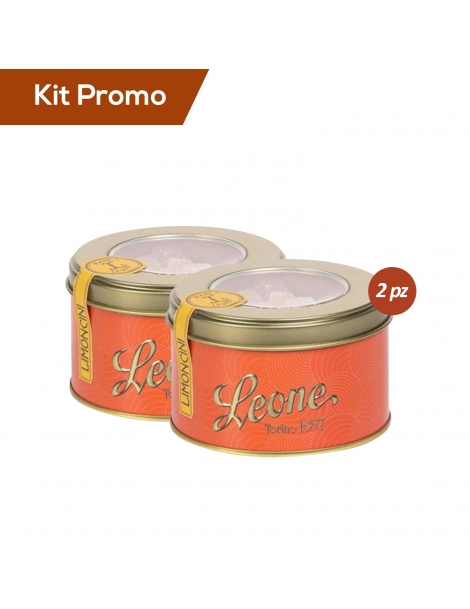 Box 2 lattine di caramelle morbide gusto limone