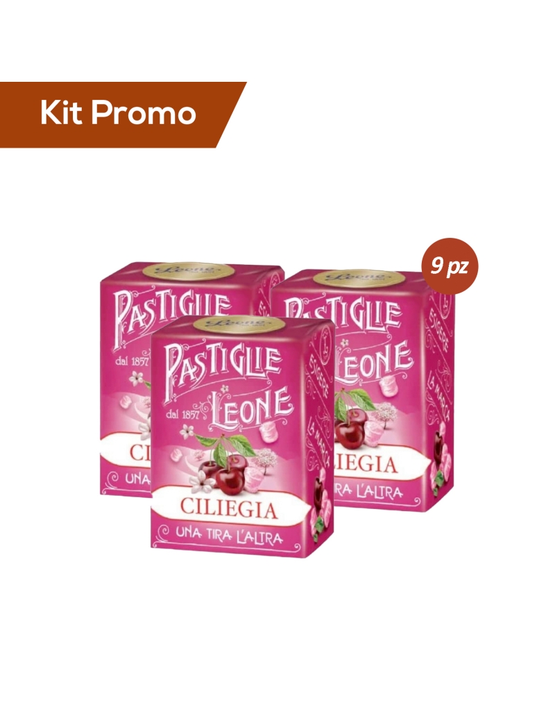 Box 9 scatoline pastiglie Leone Alla Ciliegia
