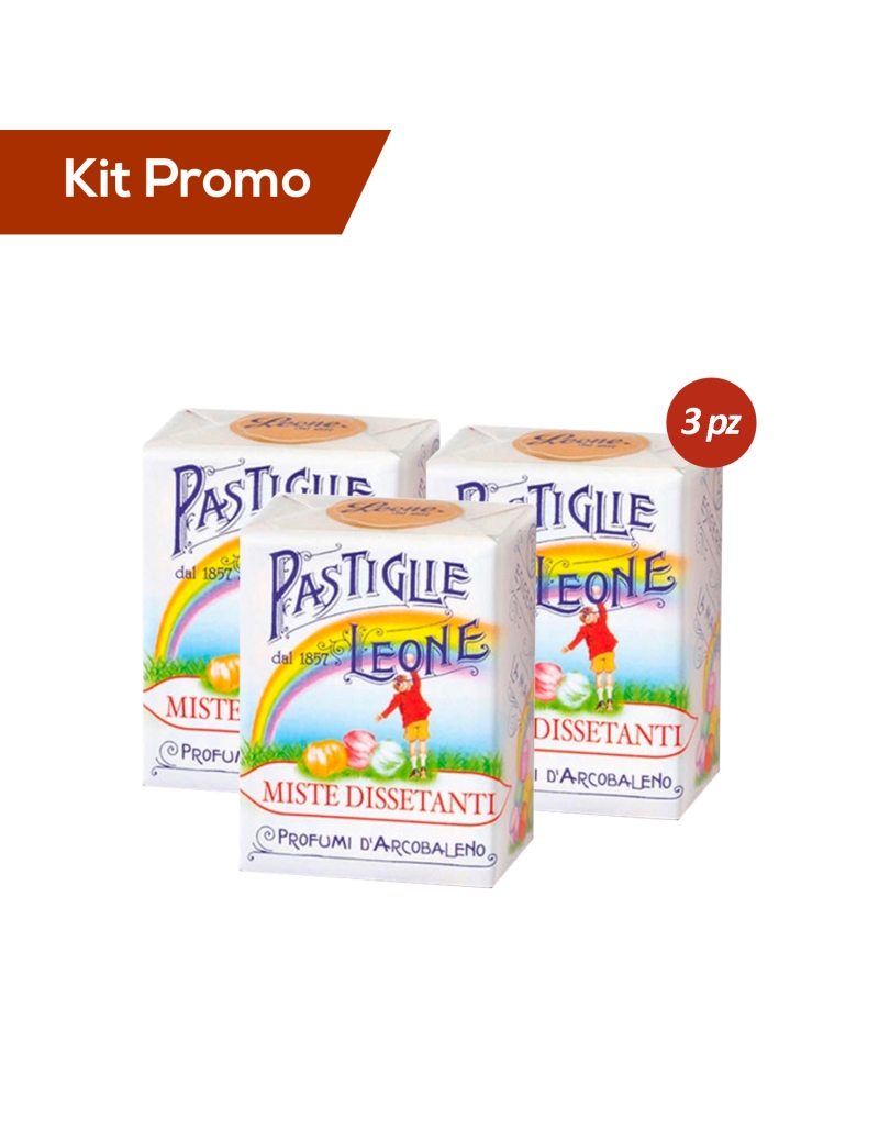 Box 3 scatoline Pastiglie Leone Miste Dissetanti