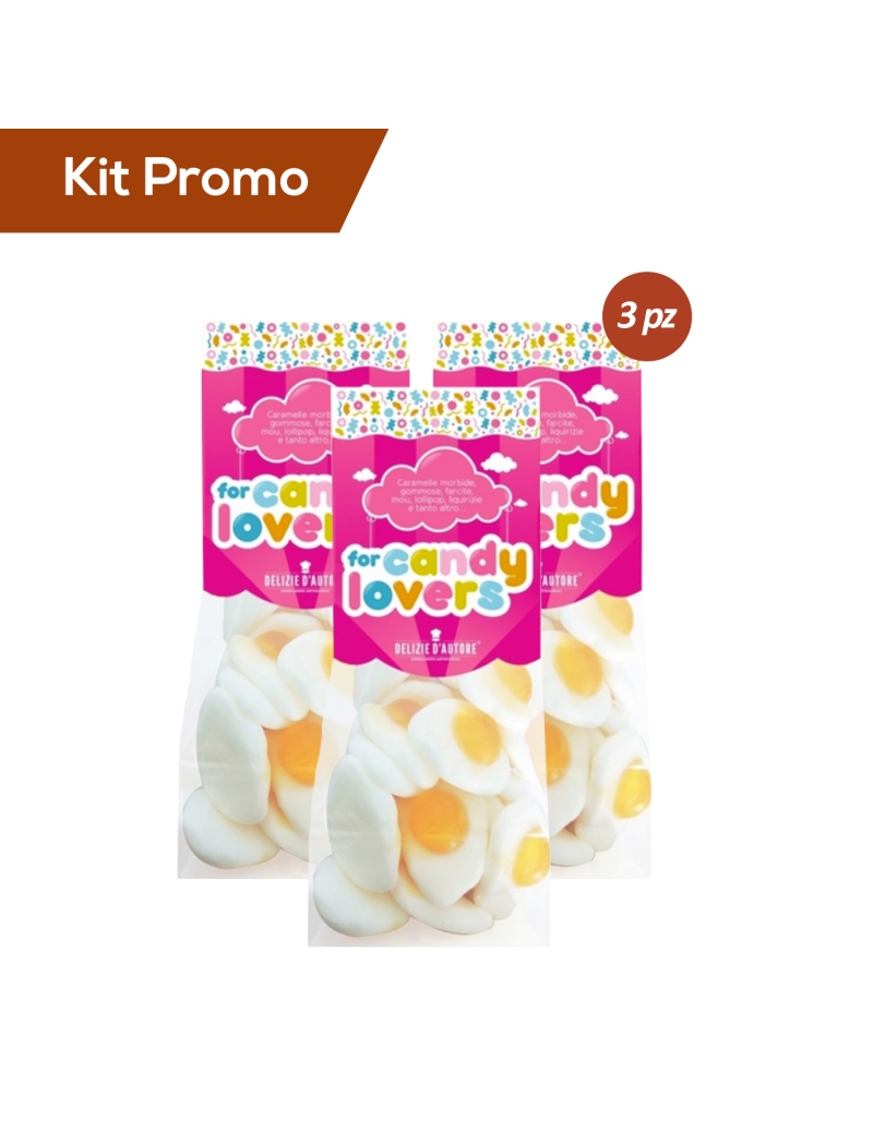 Box 3 sacchetti di Caramelle uova al tegamino, Candylovers