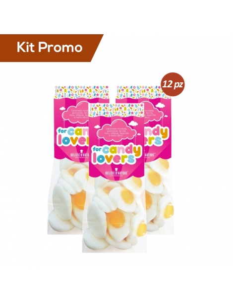 Box 12 sacchetti di Caramelle uova al tegamino, Candylovers