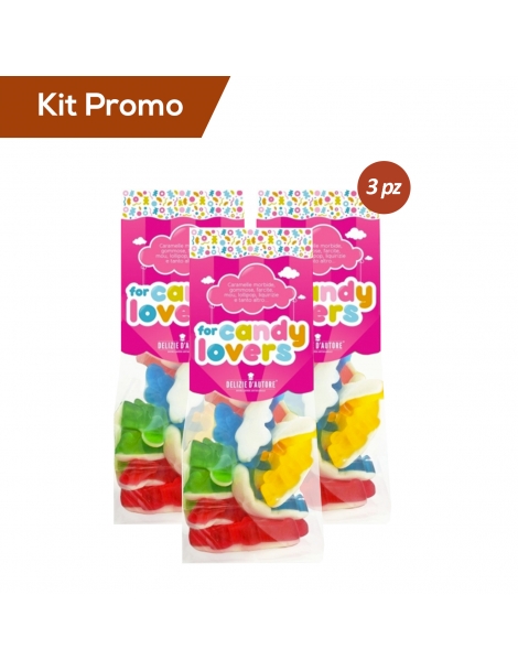 Box 3 sacchetti di caramelle gommose coccodrilli, Candy Lovers