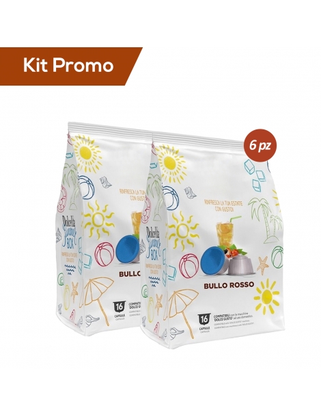 Box 6 sacchetti di Capsule Bullo Rosso Ice - Compatibili Dolce Gusto