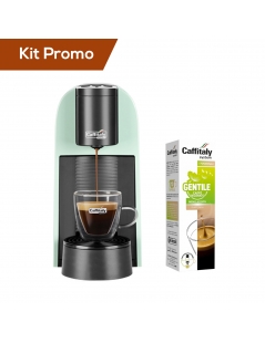 Macchina da caffè Caffitaly Volta S35R.3 verde con 10 capsule di caffè Decerato