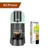 Macchina da caffè Caffitaly Volta S35R.3 verde con 10 capsule di caffè Decerato
