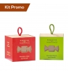 Kit cubo cioccolatini al latte e nocciola con cubo cioccolatini al pistacchio