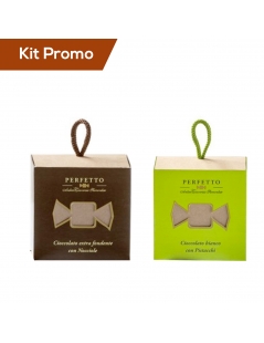 Kit cubo cioccolatini extra fondente e nocciola con cubo cioccolatini al pistacchio