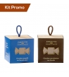 Kit cubo cioccolatini extra fondente e nocciola con cubo cioccolatini al caramello