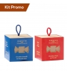Kit cubo cioccolatini al latte e nocciola con cubo cioccolatini al caramello