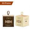 Kit cubo cioccolatini gianduia e nocciola con cubo cioccolatini extra fondente e nocciole