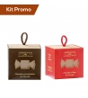 Kit cubo cioccolatini al latte e nocciola con cubo cioccolatini extra fondente