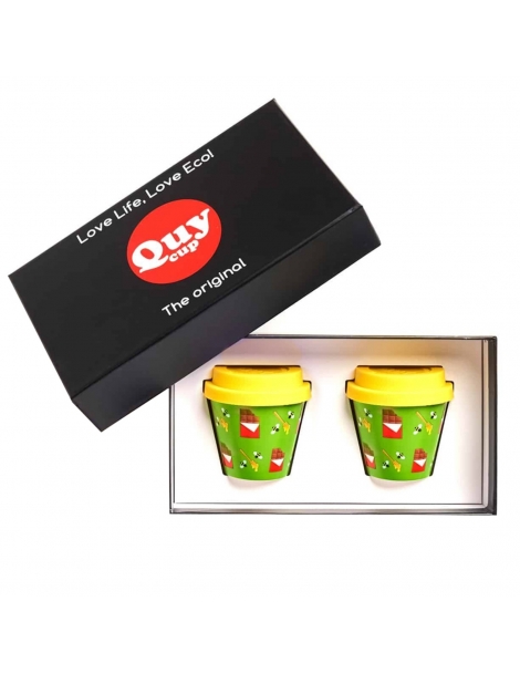 Set 2 bicchierini Quy Cup, fantasia honey