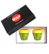 Set 2 bicchierini Quy Cup, fantasia honey